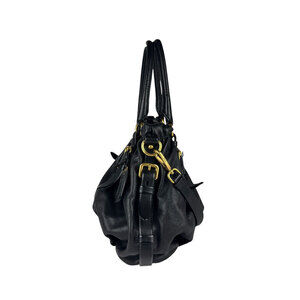 Prada satchel bag calfskin black soft shopping